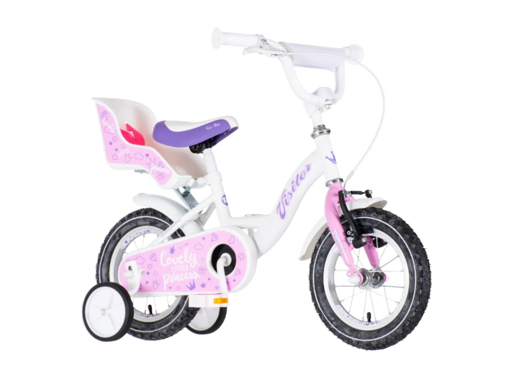Bicykel Visitor Lovely little princess 12" Biela Ružová KIDS