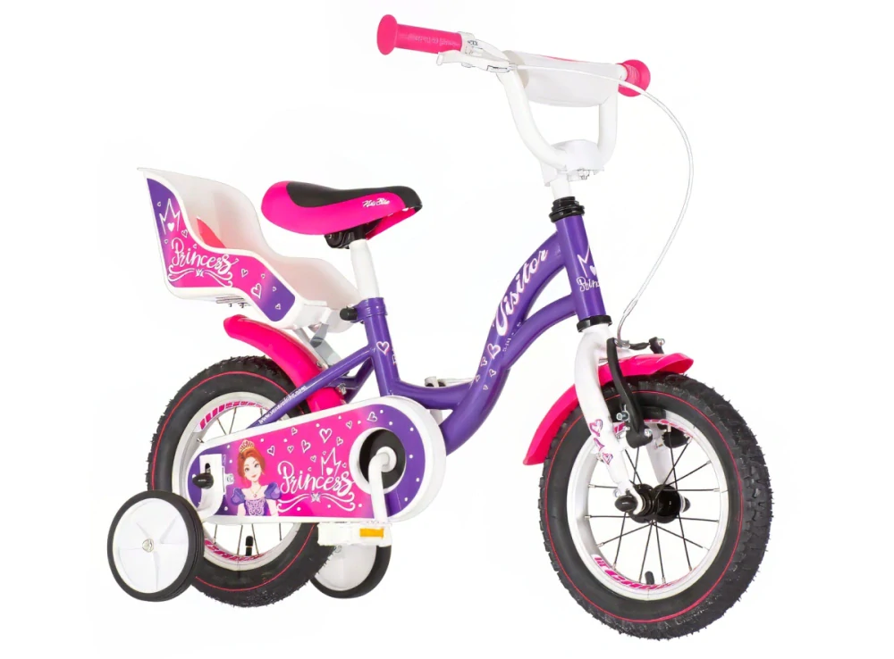 Bicykel Visitor Princess 12" Fialová Biela