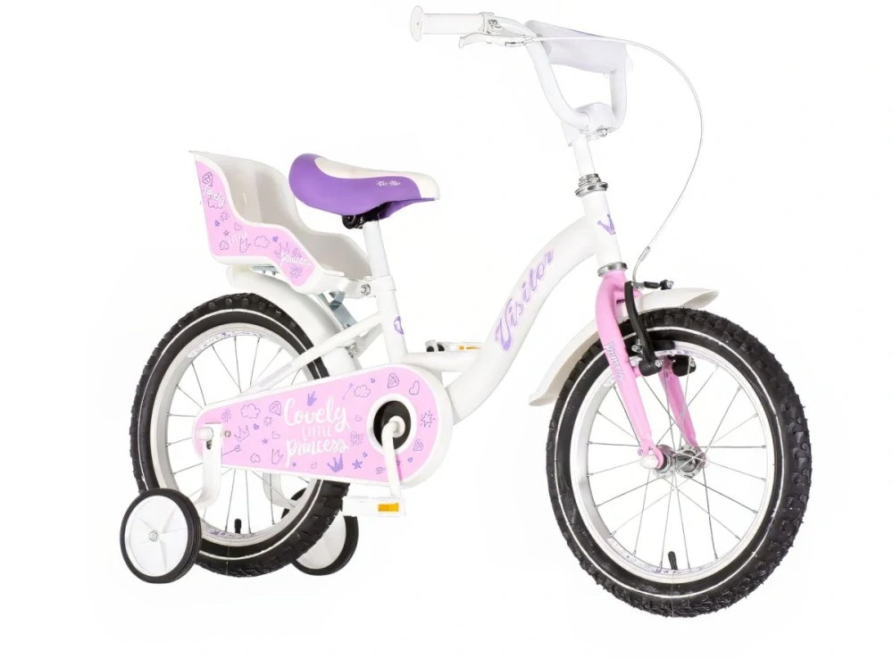 Bicykel Visitor Lovely little Princess 16" Biela Ružová KIDS