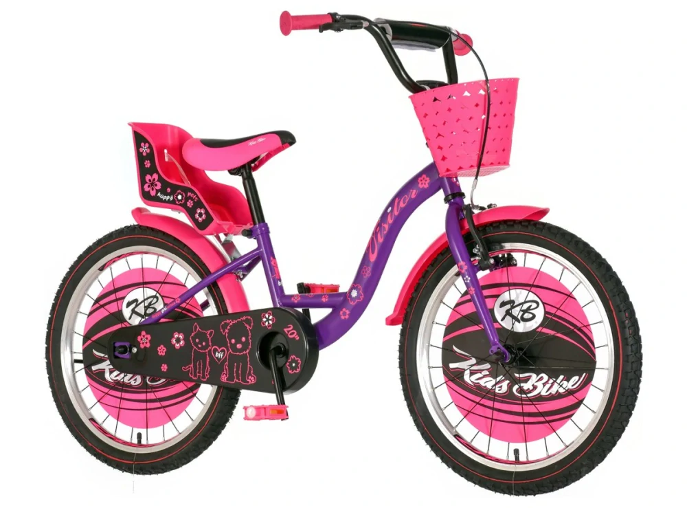 Bicykel Visitor LILOO 20" Fialová Čierna Ružová