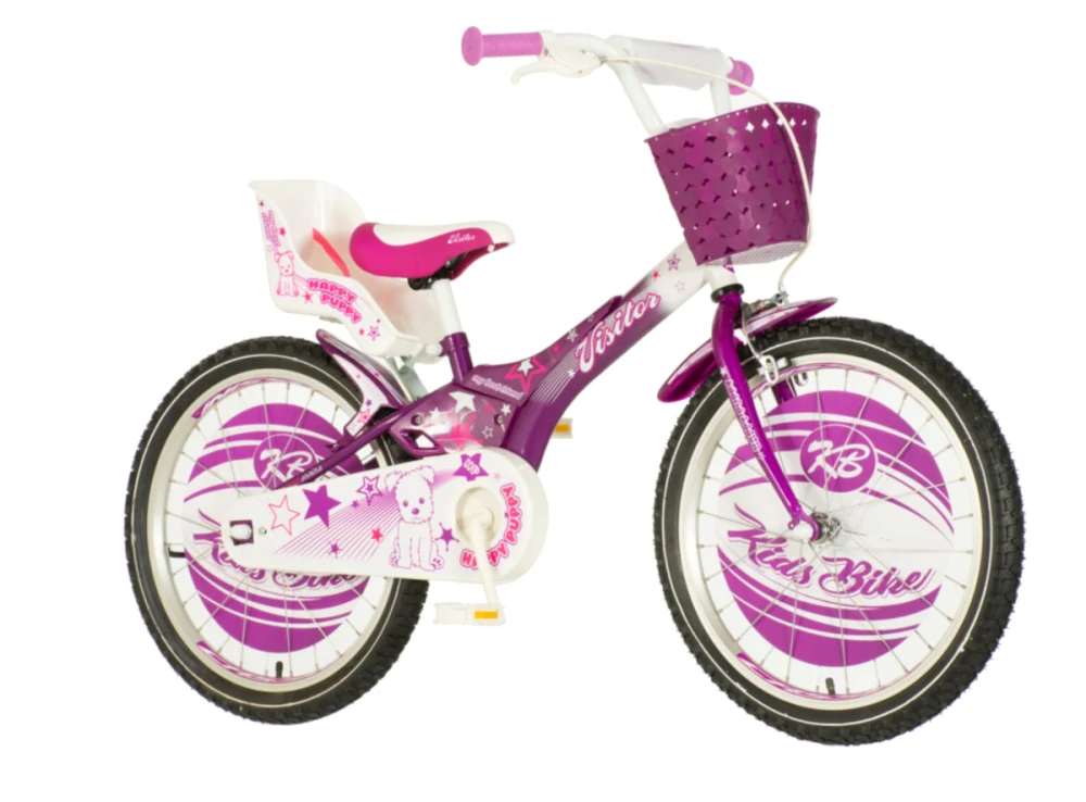 Bicykel Visitor Happy puppy 20" Fialová Biela KIDS