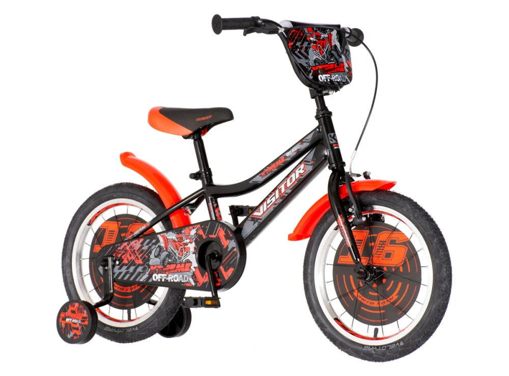 Bicykel Visitor Extreme 16" Čierno červeno sivá