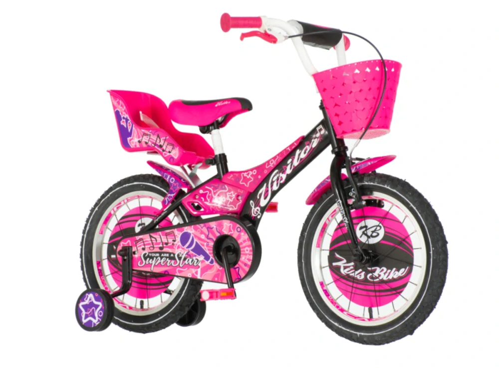 Bicykel Visitor Super Star 16" Čierno Fialová