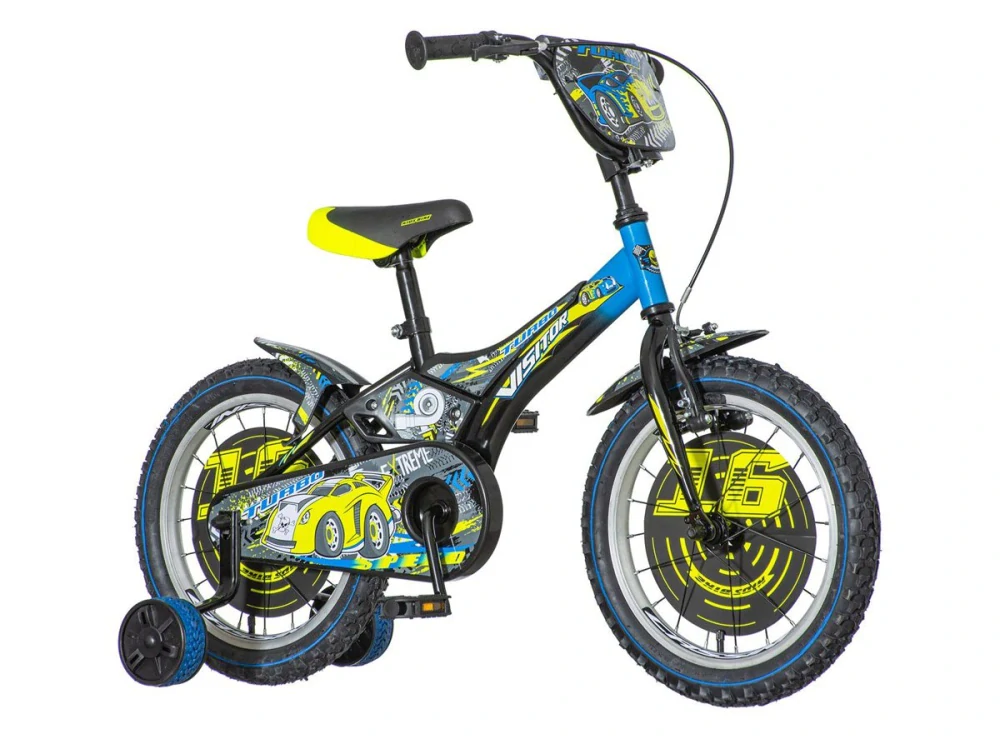 Bicykel Visitor Turbo 16" Modro Žltá