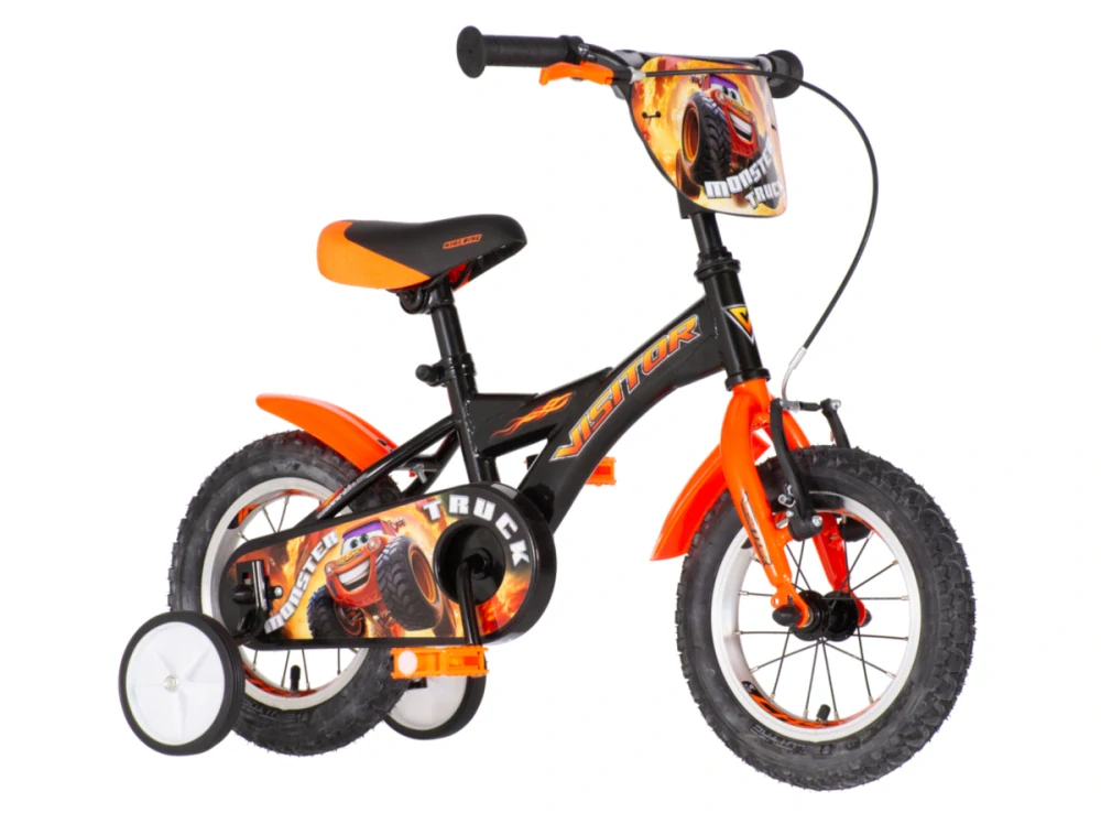 Bicykel Visitor Truck monster 12" Čierny Oranžový