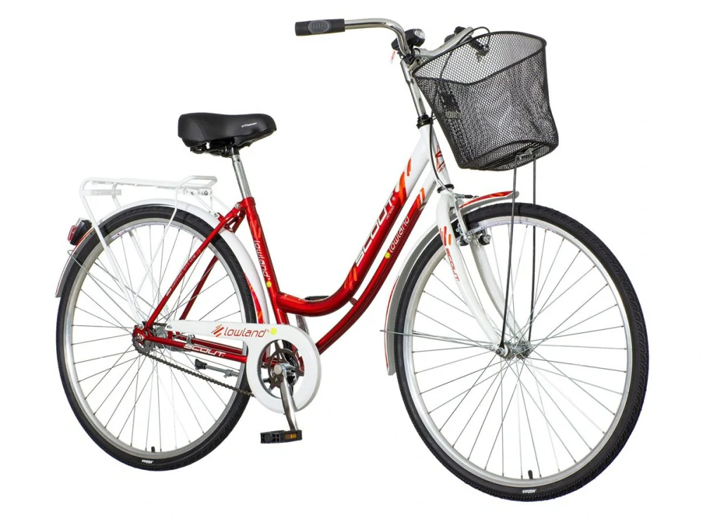 Bicykel Visitor Lowland 28" Červená Biela Oranžová W