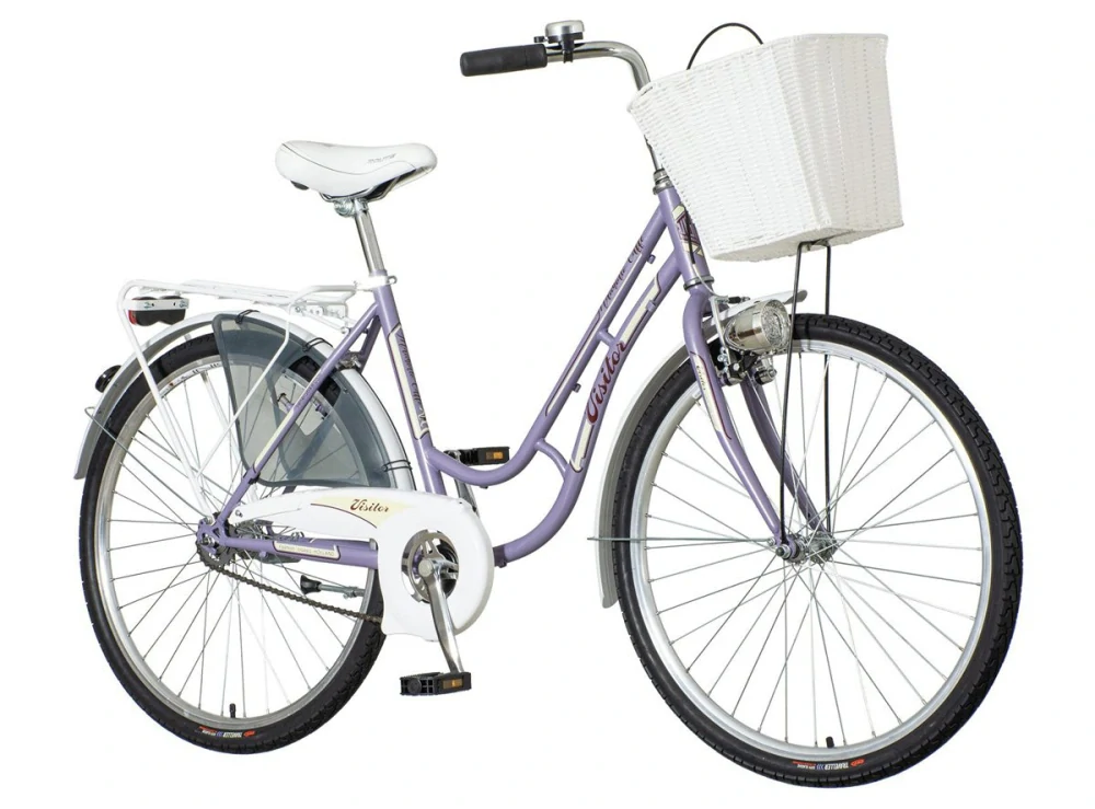 Bicykel Visitor Fashion Machiato 26x1.3/8" Fialová Biela