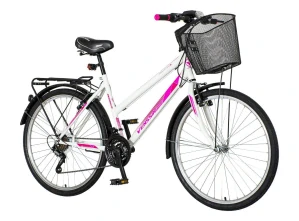 Bicykel Venssini Roma 26" Biela Ružová