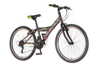 Bicykel Venssini Parma 24" Tmavá Sivá Biela Červená KIDS