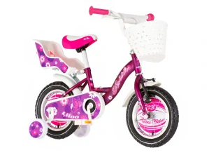 Bicykel Visitor Liloo 12" Fialová Biela KIDS