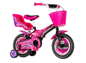 Bicykel Visitor Super Star 12" Čierna Ružová KIDS