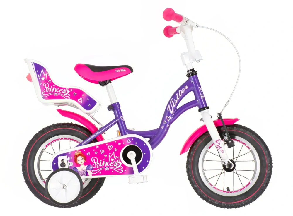 Bicykel Visitor Princess 12" Fialová Biela