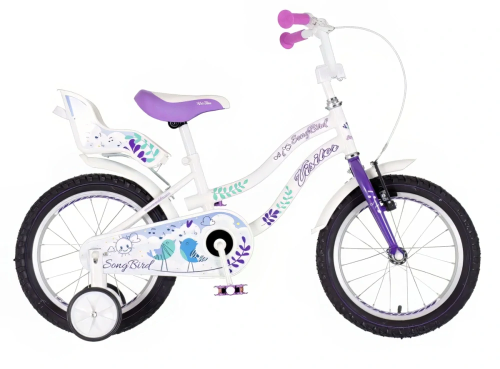 Bicykel Visitor Song Bird 16" Biela Ružová KIDS