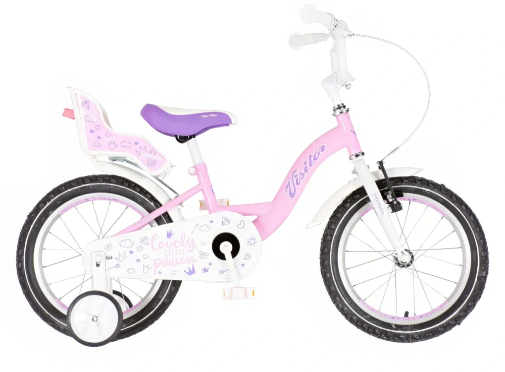 Bicykel Visitor Lovely little Princess 16" Ružová Biela KIDS