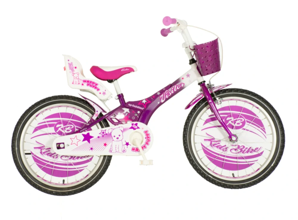 Bicykel Visitor Happy puppy 20" Fialová Biela KIDS