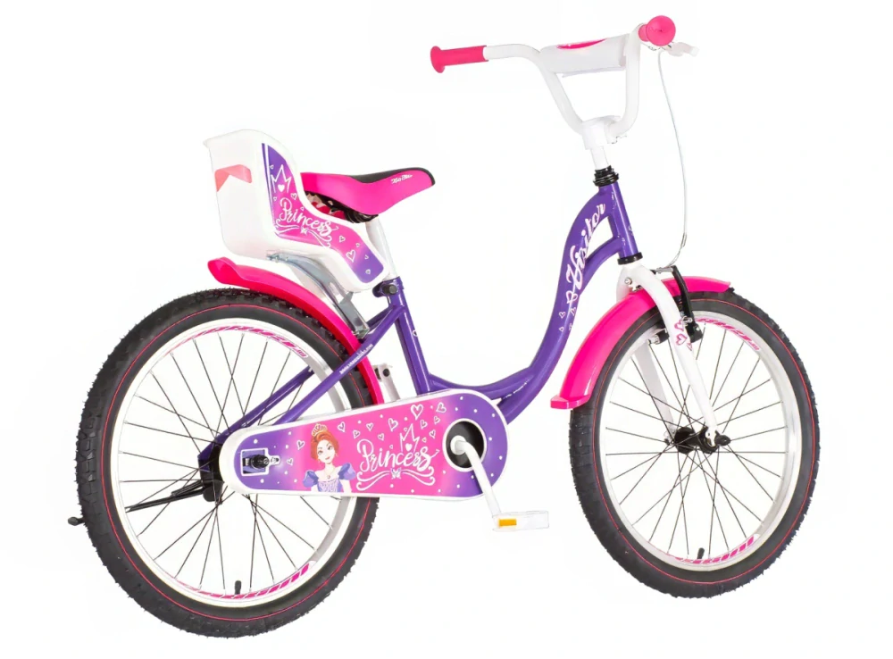 Bicykel Visitor Princess 20" Fialová Biela Ružová KIDS
