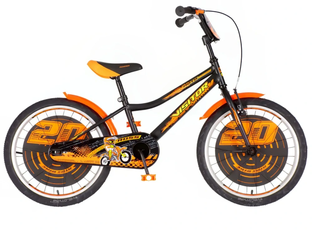 Bicykel Visitor Moto cross 20" Čierno Oranžový KIDS