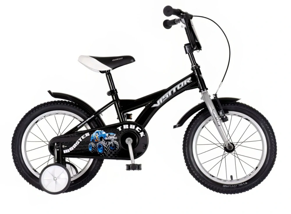 Bicykel Visitor Truck monster 16" čierno sivá