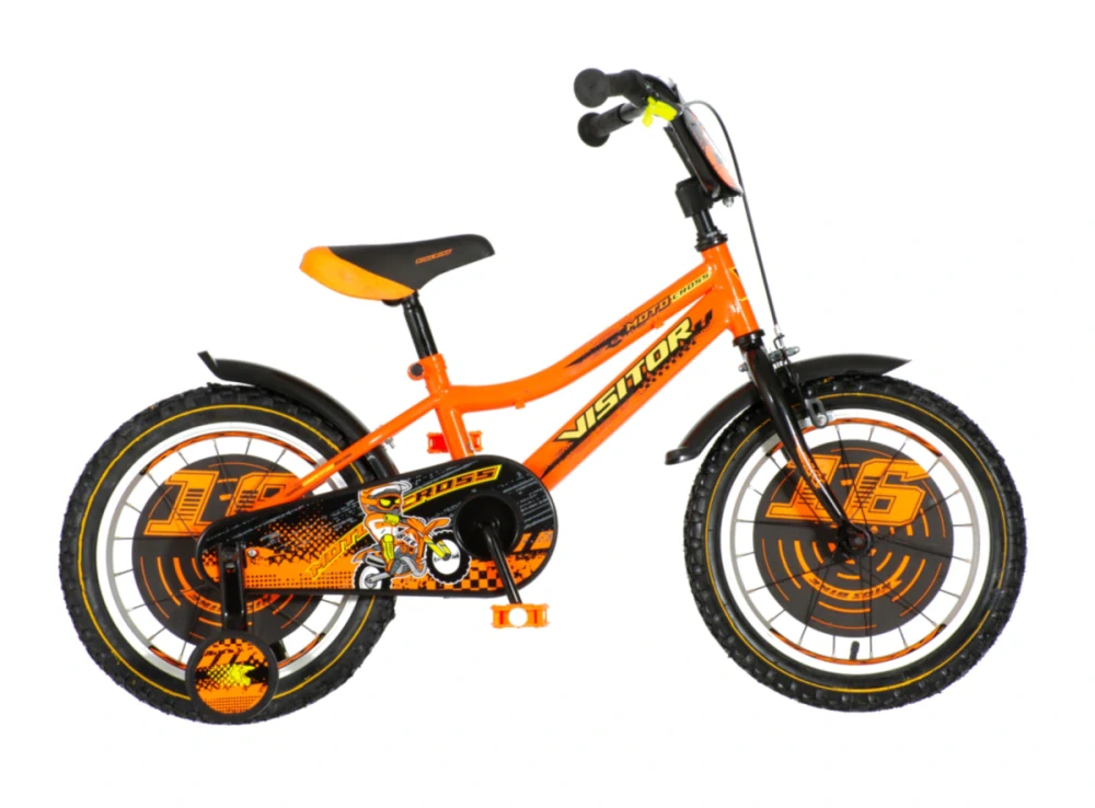 Bicykel Visitor Moto cross 16" oranžovo čierna KIDS