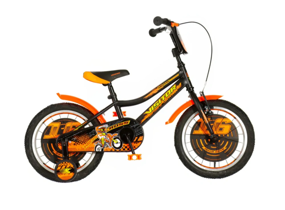 Bicykel Visitor Moto cross 16" čierno oranžová
