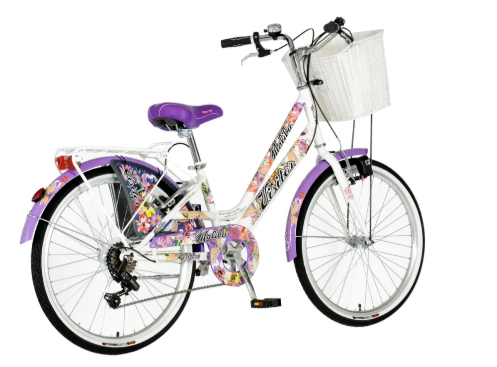 Bicykel Visitor Fashion Malibu 24" Biela Fialová