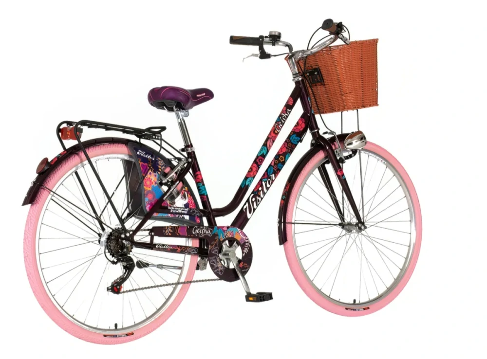 Bicykel Visitor Fashion Geisha 28" Tmavá Fialová Ružová