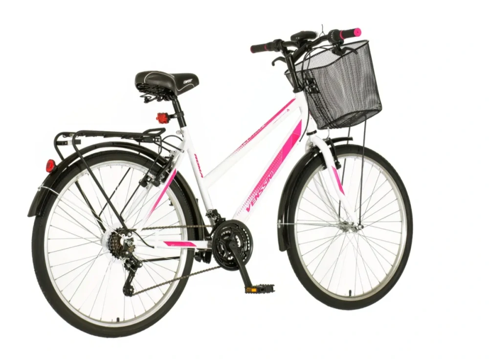 Bicykel Venssini Roma 26" Biela Ružová