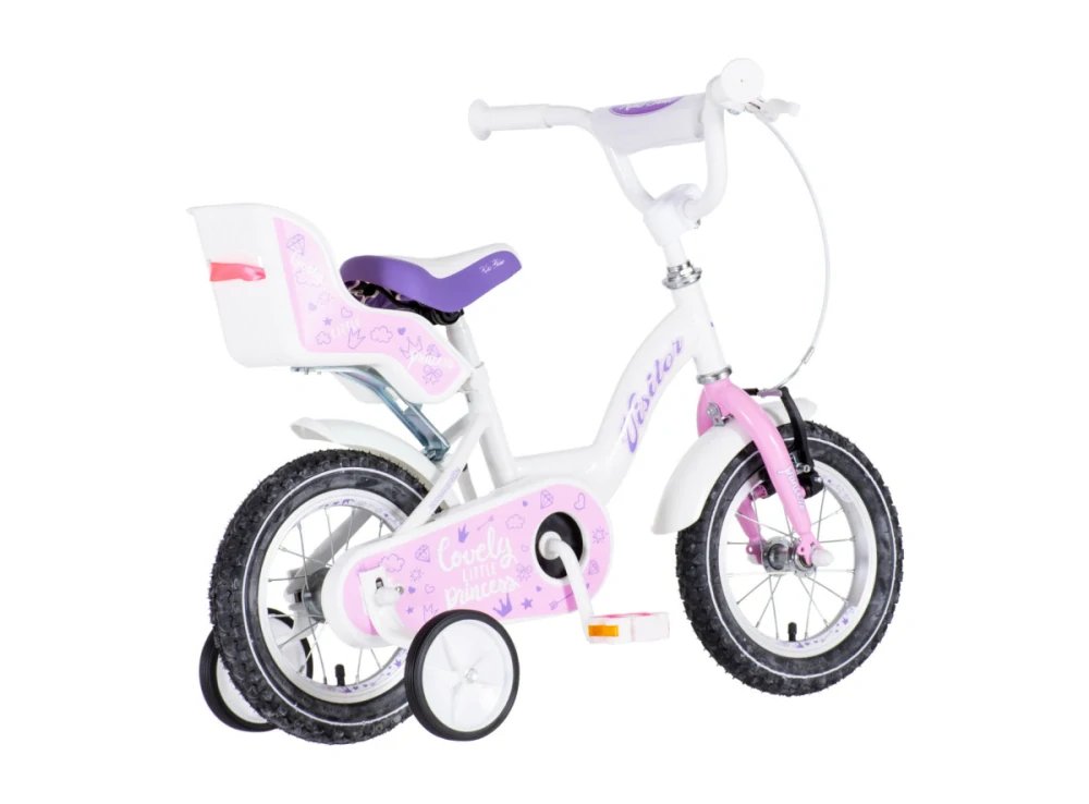 Bicykel Visitor Lovely little princess 12" Biela Ružová KIDS