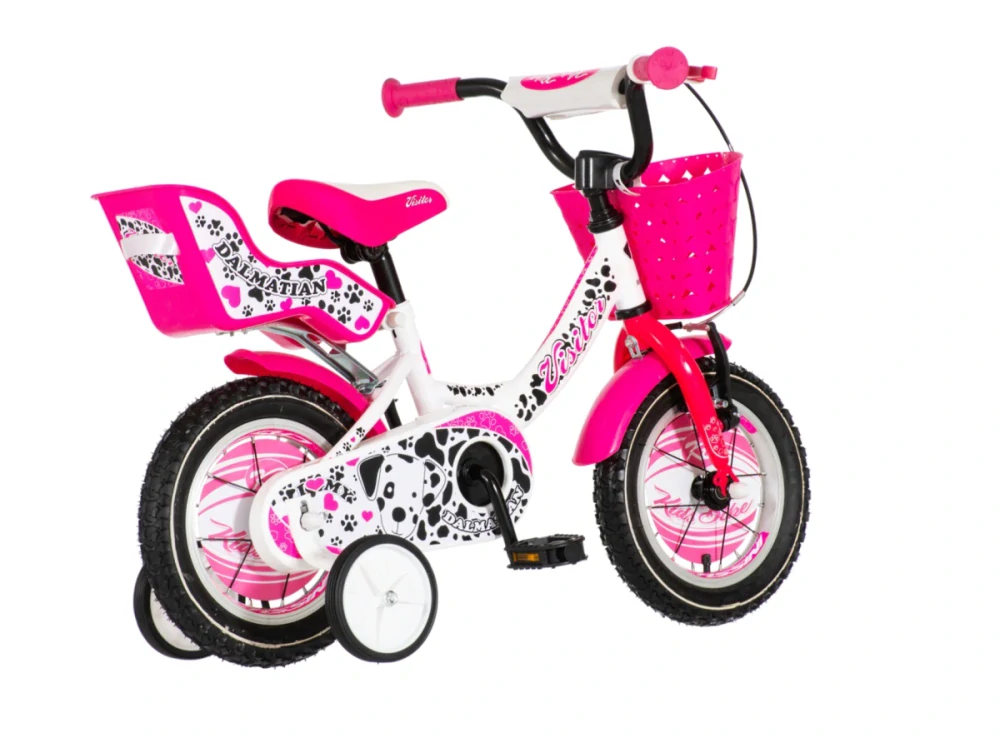 Bicykel Visitor Dalmatian 12" Biela Ružová