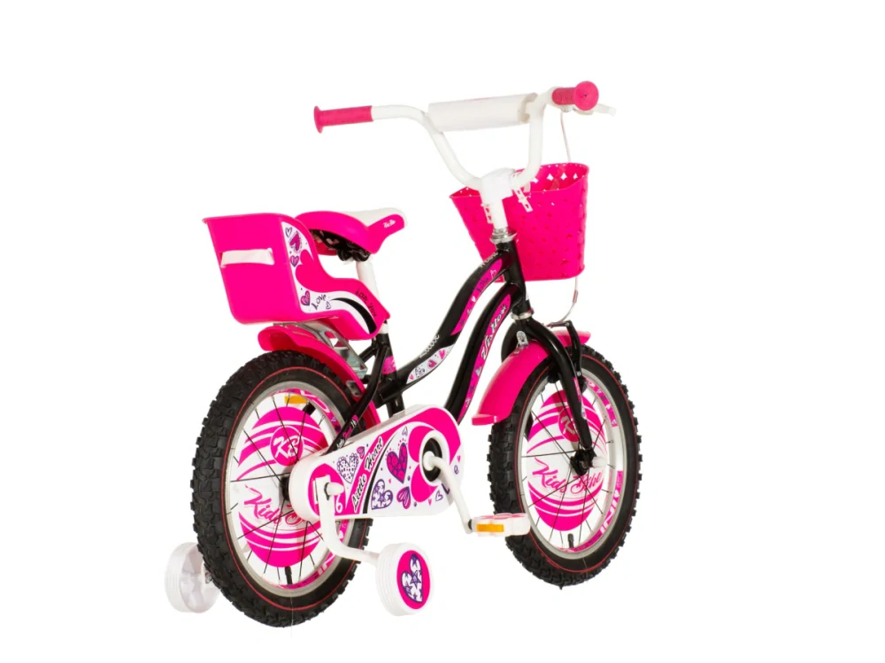 Bicykel Visitor Little heart 16" Čierna Ružová KIDS