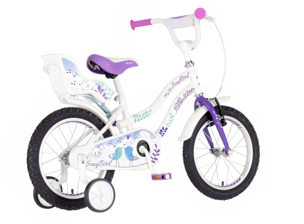 Bicykel Visitor Song Bird 16" Biela Ružová KIDS