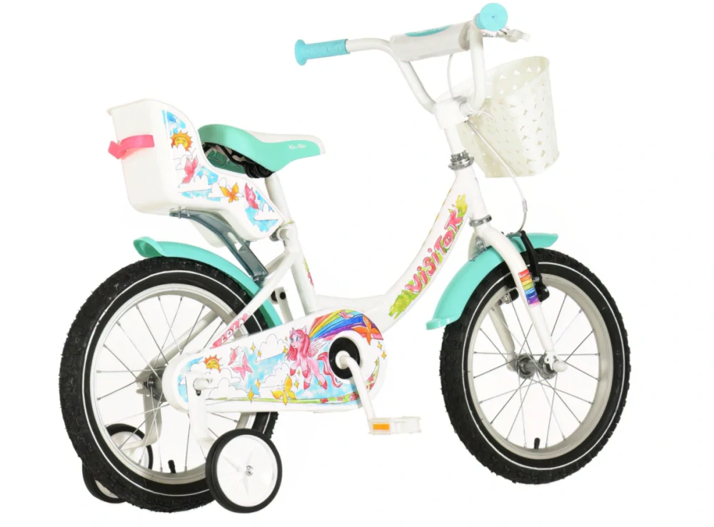 Bicykel Visitor LOLA 16" Biela Tyrkys