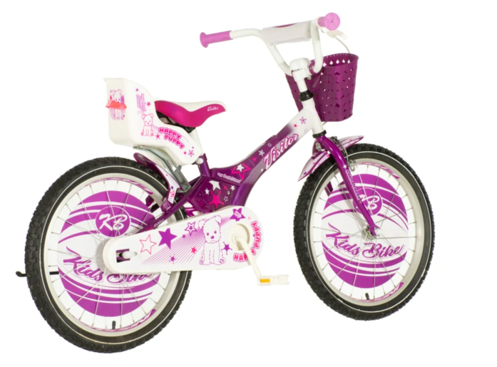 Bicykel Visitor Happy puppy 20" Fialová Biela KIDS