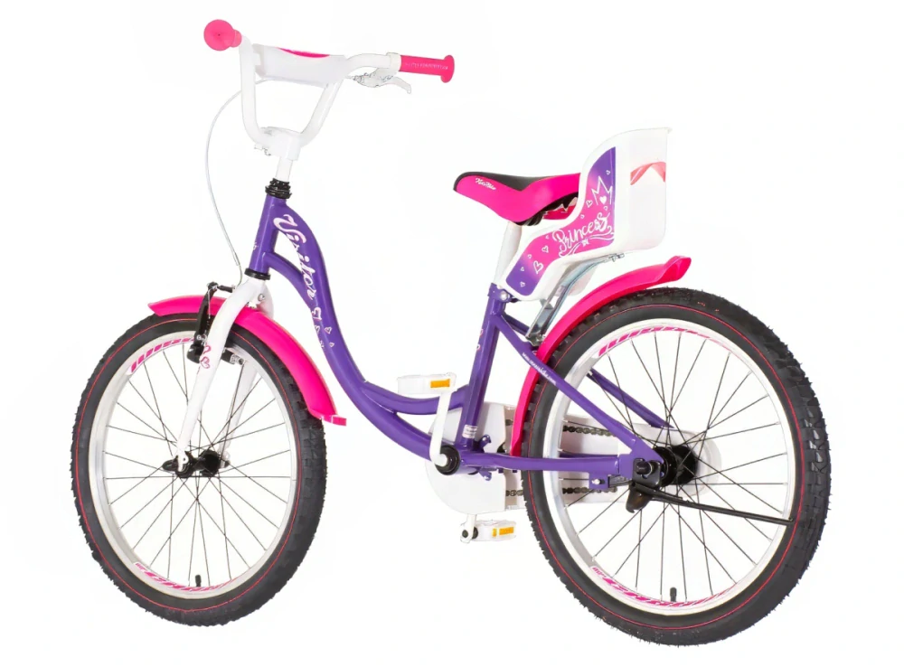 Bicykel Visitor Princess 20" Fialová Biela Ružová KIDS