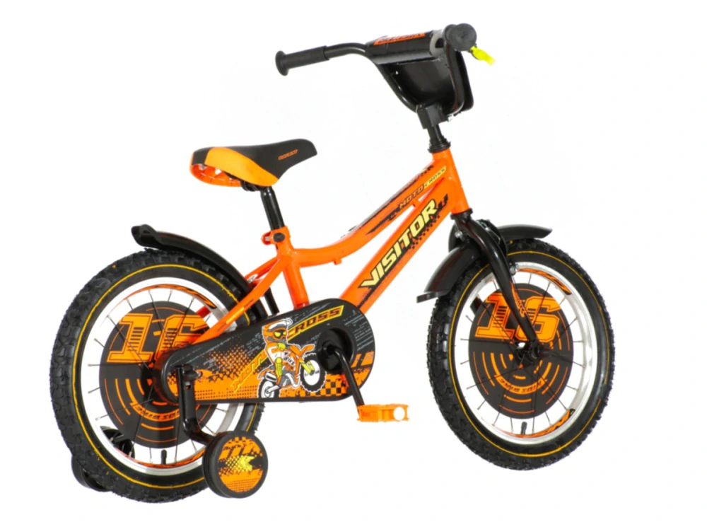 Bicykel Visitor Moto cross 16" oranžovo čierna KIDS