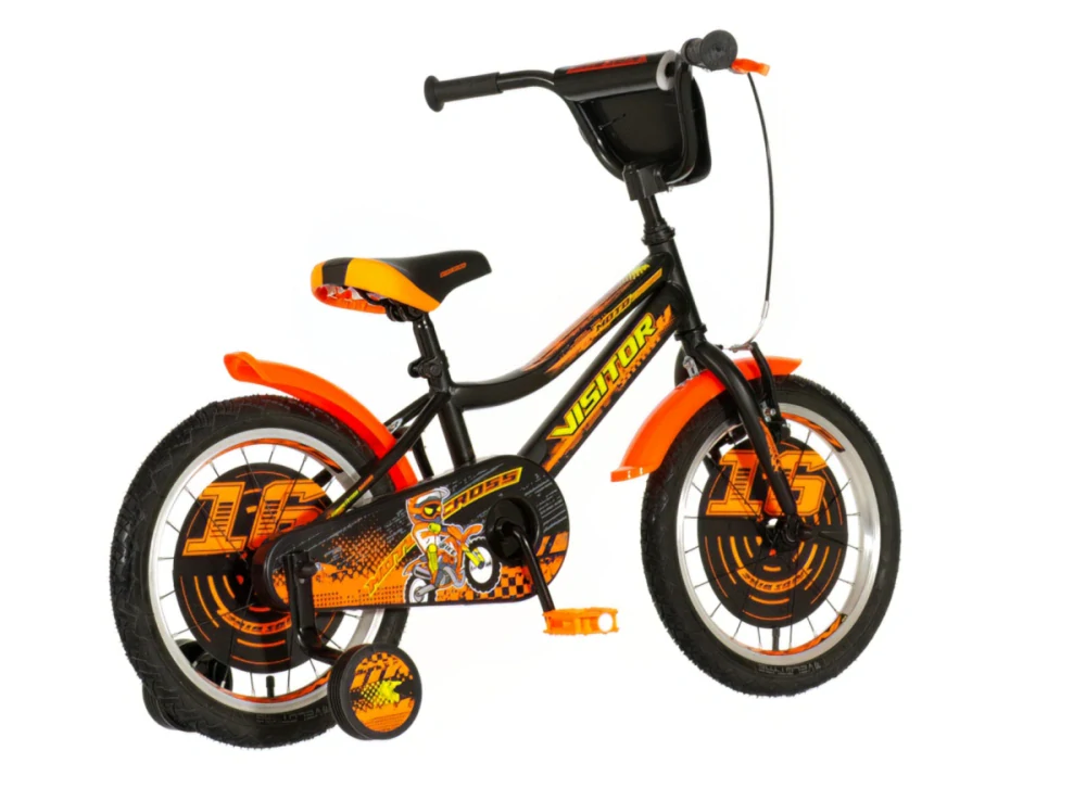 Bicykel Visitor Moto cross 16" čierno oranžová