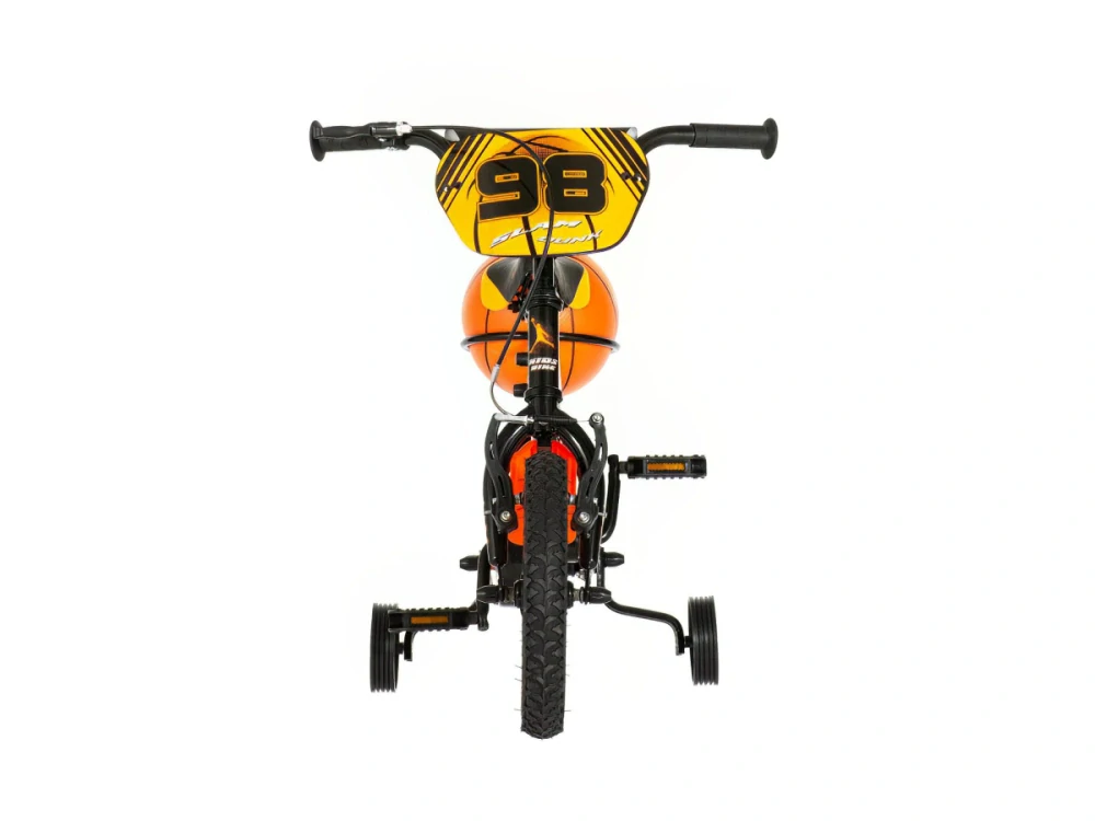 Bicykel Visitor Basket 12" čierno-oranžový KIDS