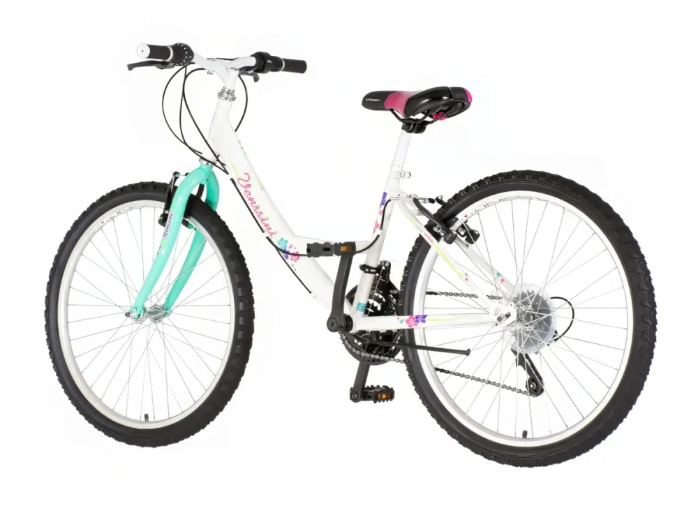 Bicykel Venssini Parma 24" Biela Tyrkys KIDS