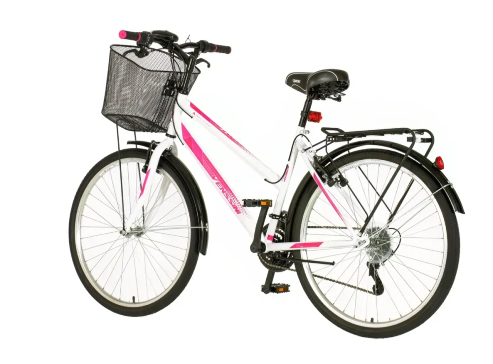 Bicykel Venssini Roma 26" Biela Ružová