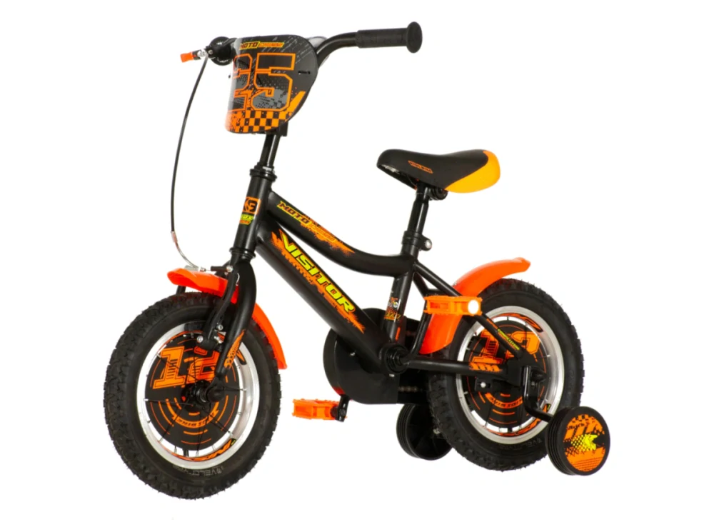 Bicykel Visitor Motocross 12" Čierno-Oranžový KIDS