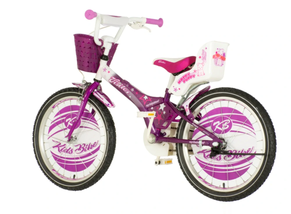 Bicykel Visitor Happy puppy 20" Fialová Biela KIDS