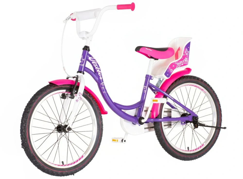 Bicykel Visitor Princess 20" Fialová Biela Ružová KIDS
