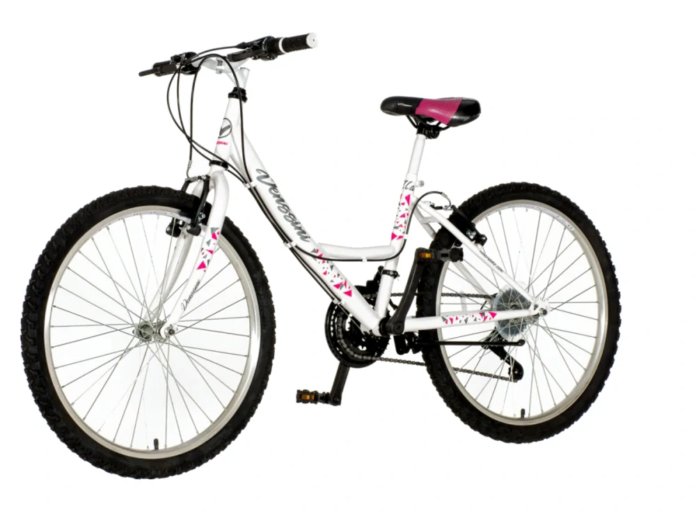 Bicykel Venssini Parma ELLA 24" Biela Sivá Ružová KIDS