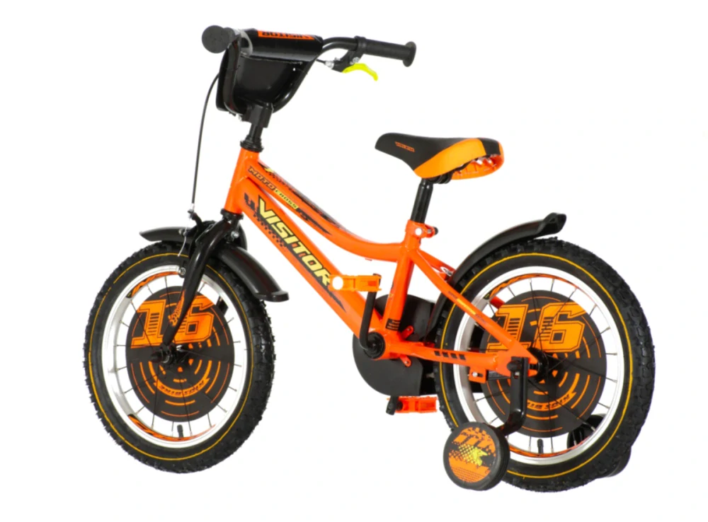 Bicykel Visitor Moto cross 16" oranžovo čierna KIDS
