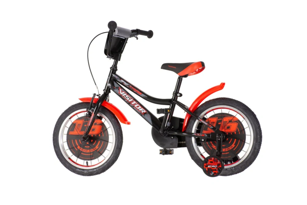 Bicykel Visitor Extreme 16" Čierno červeno sivá