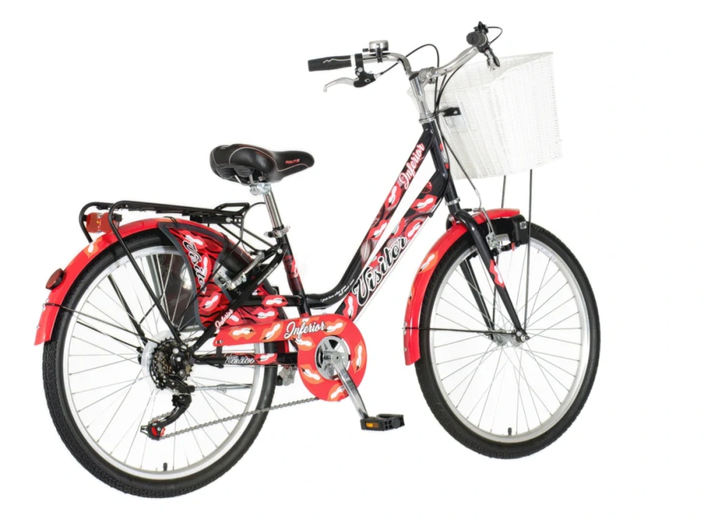 Bicykel Visitor Fashion Inferior 24" Čierna Červená