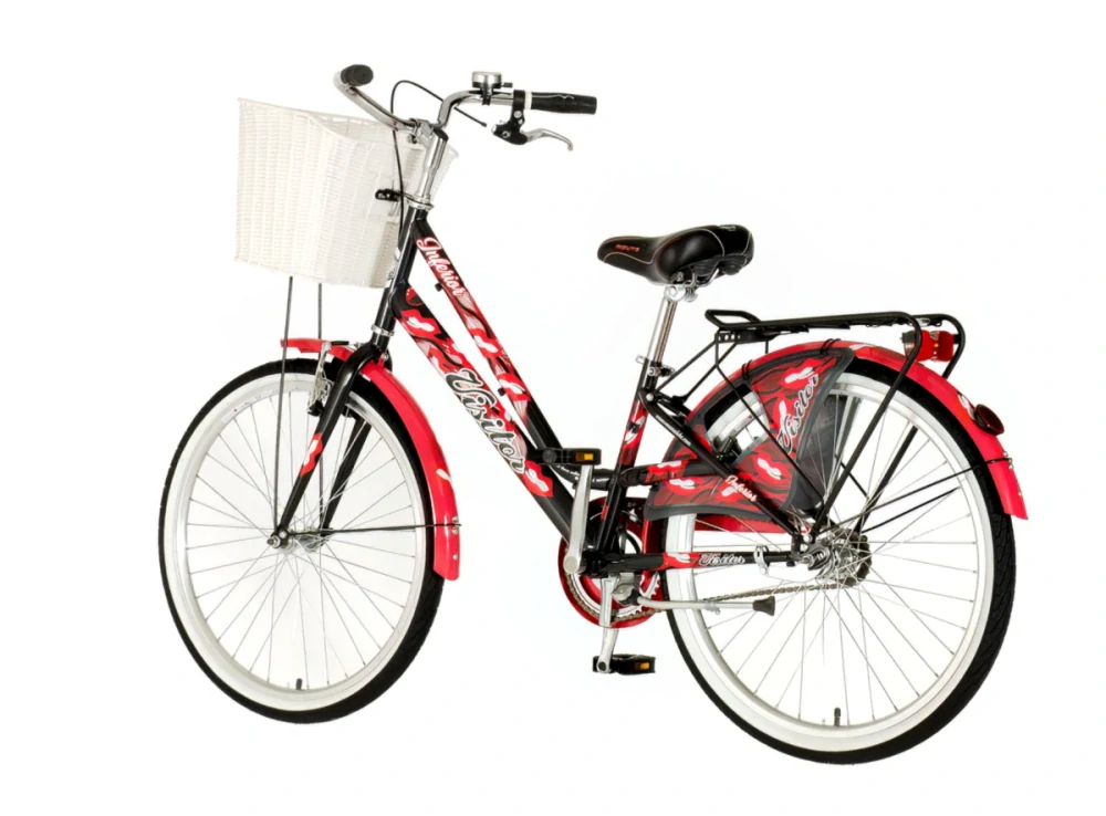 Bicykel Visitor Fashion Inferior 24" Čierna Červená