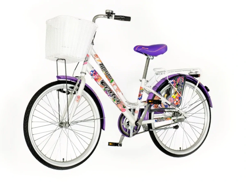 Bicykel Visitor Fashion Malibu 24" Biela Fialová