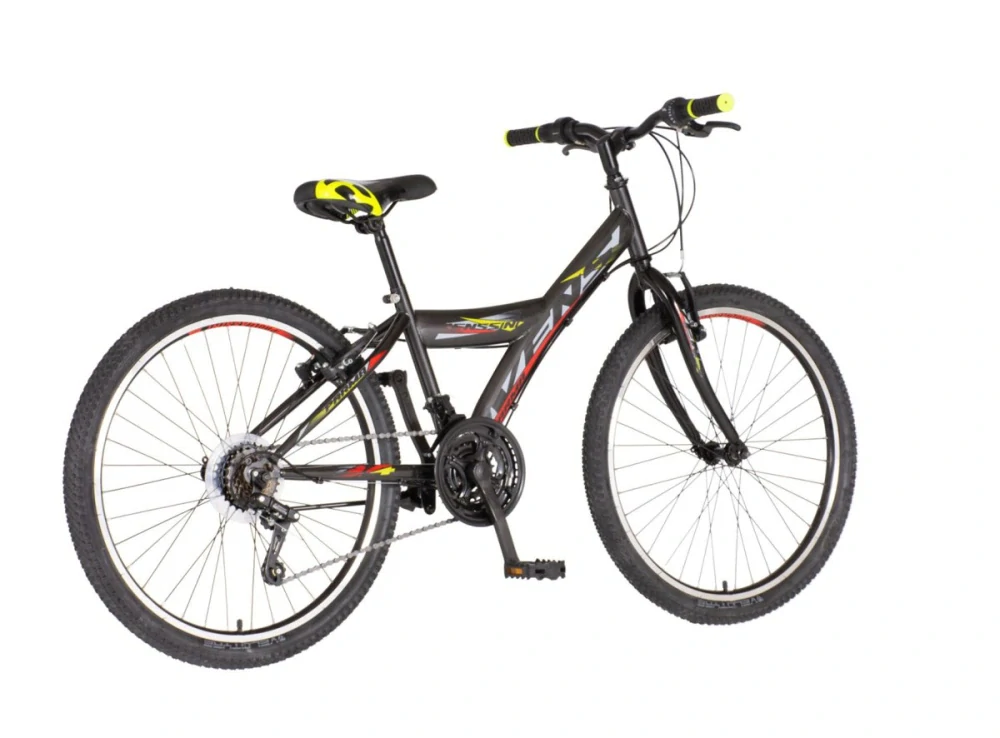 Bicykel Venssini Parma 24" Tmavá Sivá Biela Červená KIDS