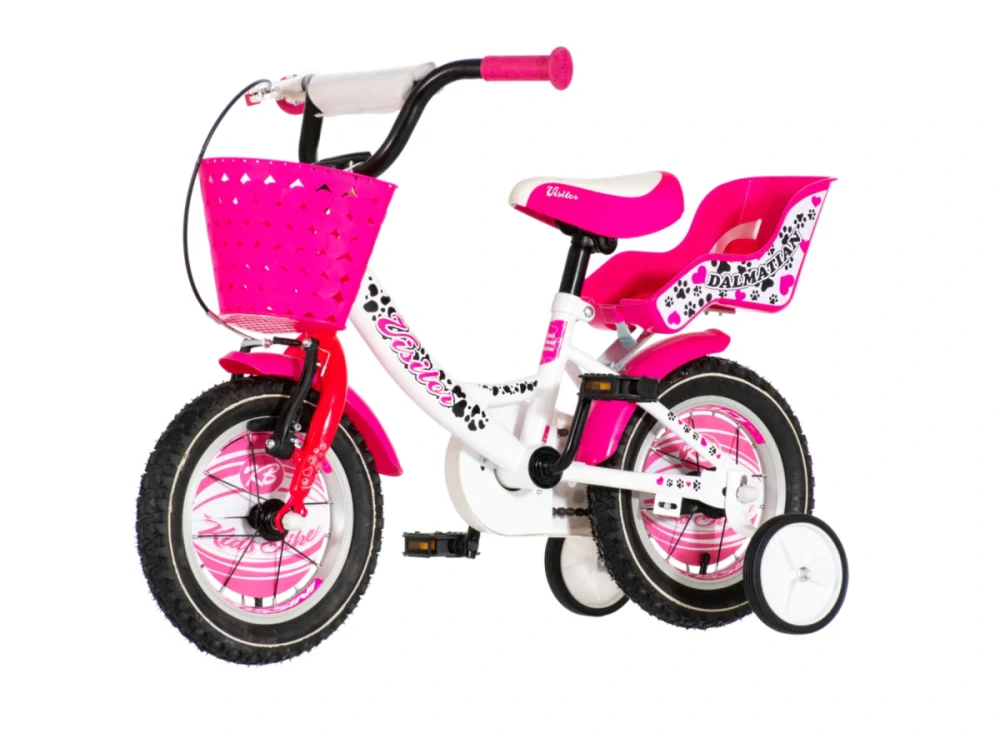 Bicykel Visitor Dalmatian 12" Biela Ružová